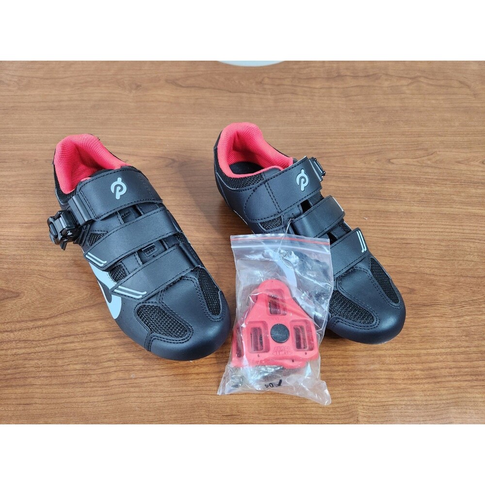 Peloton Cycling Shoes (Cleats Included) Size 40-Men 7/Women 9 Black Red New